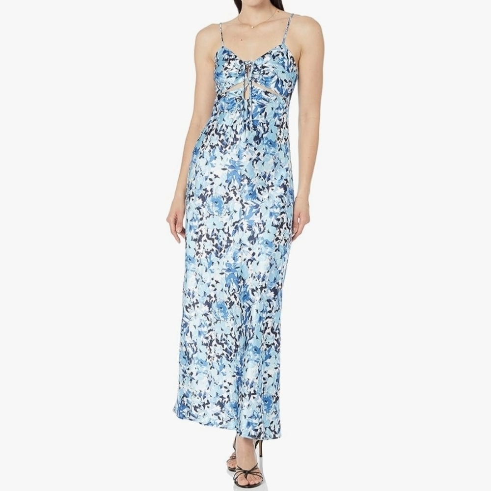 The Drop Women's Shelby Tie-Up Cutout Slip Dress #795